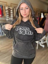 Load image into Gallery viewer, Mineral Wash Black J &amp; J Hoodie