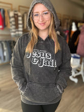 Load image into Gallery viewer, Mineral Wash Black J &amp; J Hoodie