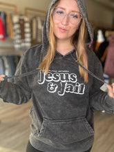 Load image into Gallery viewer, Mineral Wash Black J &amp; J Hoodie