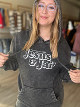 Load image into Gallery viewer, Mineral Wash Black J &amp; J Hoodie
