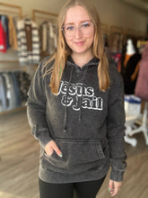 Load image into Gallery viewer, Mineral Wash Black J &amp; J Hoodie