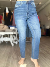Load image into Gallery viewer, Flying Monkey High Rise Slim Frayed Jeans
