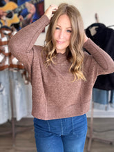 Load image into Gallery viewer, Brown Brushed Dolman Sweater