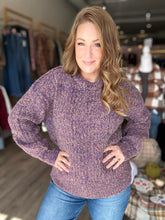 Load image into Gallery viewer, Purple Drop Shoulder Sweater
