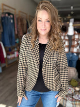 Load image into Gallery viewer, Mocha Houndstooth Blazer