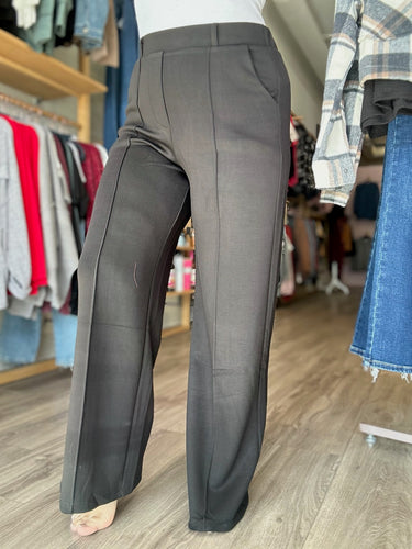 Black Pintuck Modal Pants