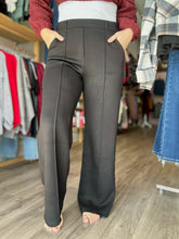 Load image into Gallery viewer, Black Pintuck Modal Pants