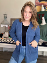 Load image into Gallery viewer, Dusty Blue Open Sweater Cardigan