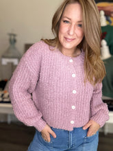 Load image into Gallery viewer, Lilac Fluffy Knit Cardigan
