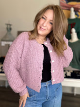 Load image into Gallery viewer, Lilac Fluffy Knit Cardigan