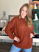 Load image into Gallery viewer, Heather Rust Oversized Sweater