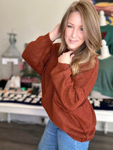 Load image into Gallery viewer, Heather Rust Oversized Sweater