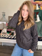 Load image into Gallery viewer, Black Hacci Hoodie Sweater