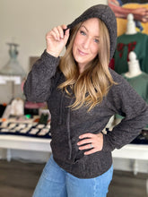 Load image into Gallery viewer, Black Hacci Hoodie Sweater