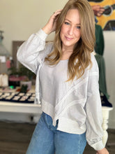 Load image into Gallery viewer, Grey Contrast Trim Hoodie