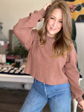 Load image into Gallery viewer, Chestnut Washed Waffle Long Sleeve
