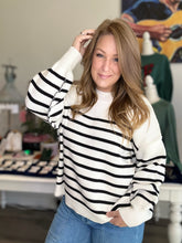 Load image into Gallery viewer, Ivory Striped Oversized Sweater
