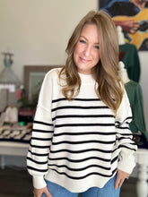 Load image into Gallery viewer, Ivory Striped Oversized Sweater