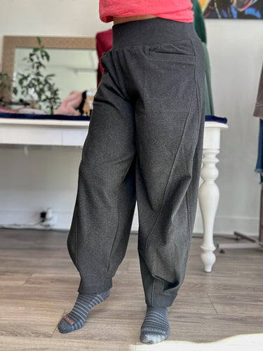 Black Tapered Brushed Joggers