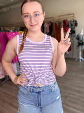 Load image into Gallery viewer, Lavender Color Block Multi Stripe Tank