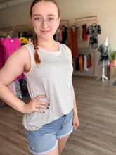 Load image into Gallery viewer, Grey Color Block Multi Stripe Tank