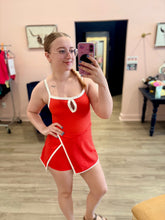 Load image into Gallery viewer, Red Front Slit Active Dress