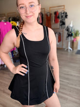 Load image into Gallery viewer, Black Pleated Active Dress