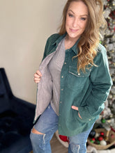 Load image into Gallery viewer, Peacock Corduroy Sherpa Jacket