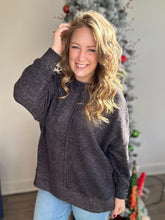 Load image into Gallery viewer, Black Brushed Oversized Sweater