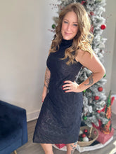 Load image into Gallery viewer, Black Mock Neck Sleeveless Dress