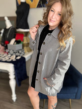 Load image into Gallery viewer, Black Gingham Button Down Jacket