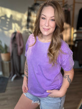 Load image into Gallery viewer, Lavender Washed Round Neck Tee