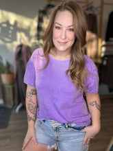 Load image into Gallery viewer, Lavender Washed Round Neck Tee