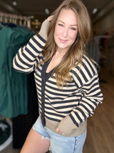 Load image into Gallery viewer, Charcoal Buttoned Sweater Cardigan