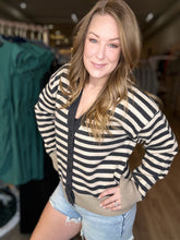 Load image into Gallery viewer, Charcoal Buttoned Sweater Cardigan