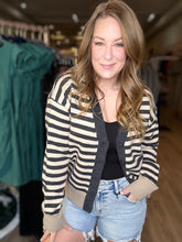 Load image into Gallery viewer, Charcoal Buttoned Sweater Cardigan