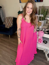 Load image into Gallery viewer, Fuchsia Cami Maxi Dress
