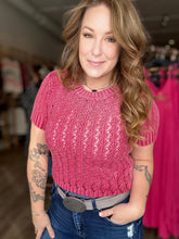 Load image into Gallery viewer, Berry Short Sleeve Sweater