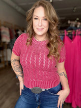 Load image into Gallery viewer, Berry Short Sleeve Sweater