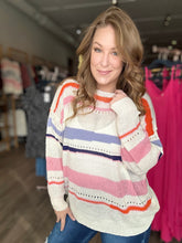 Load image into Gallery viewer, Ivory Multi Stripe Sweater