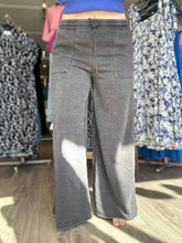 Load image into Gallery viewer, Black Wide Leg Sweatpants