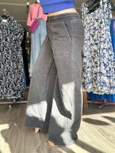 Load image into Gallery viewer, Black Wide Leg Sweatpants