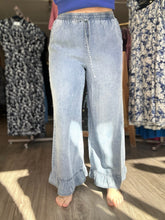 Load image into Gallery viewer, Wide Leg Drawstring Ruffled Pants