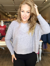 Load image into Gallery viewer, Grey Brushed Dolman Sweater