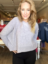 Load image into Gallery viewer, Grey Brushed Dolman Sweater