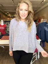 Load image into Gallery viewer, Grey Brushed Dolman Sweater