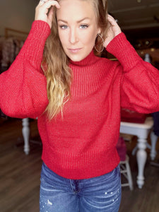 Red Bishop Sleeve Sweater