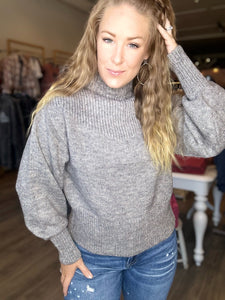 Grey Bishop Sleeve Sweater