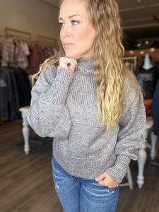 Grey Bishop Sleeve Sweater