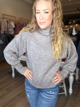 Load image into Gallery viewer, Grey Bishop Sleeve Sweater